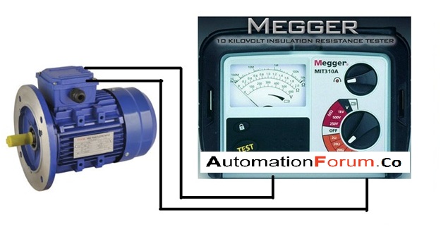 How to test a 3 phase motor by using a megger